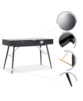 ESCRITORIO PERU LUXO NEGRO